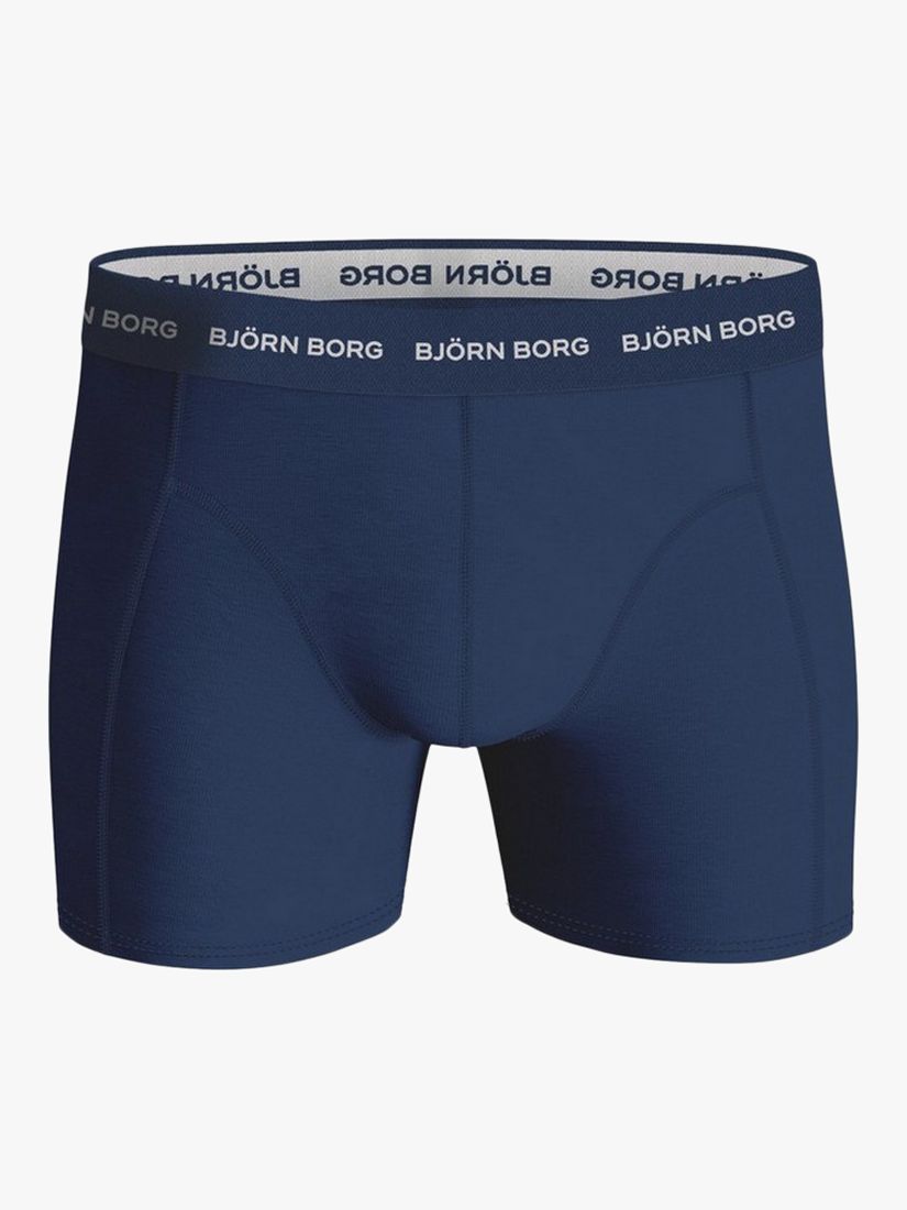 Björn Borg Cotton Stretch Boxers, Pack of 5, Green/Multi, M