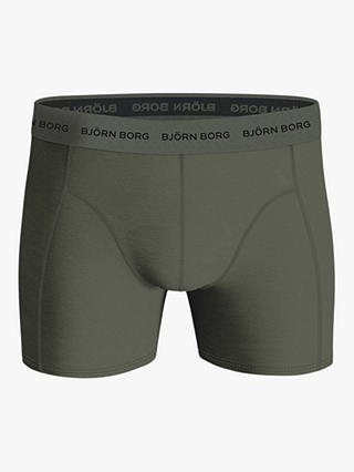 Björn Borg Cotton Stretch Boxers, Pack of 5, Green/Multi
