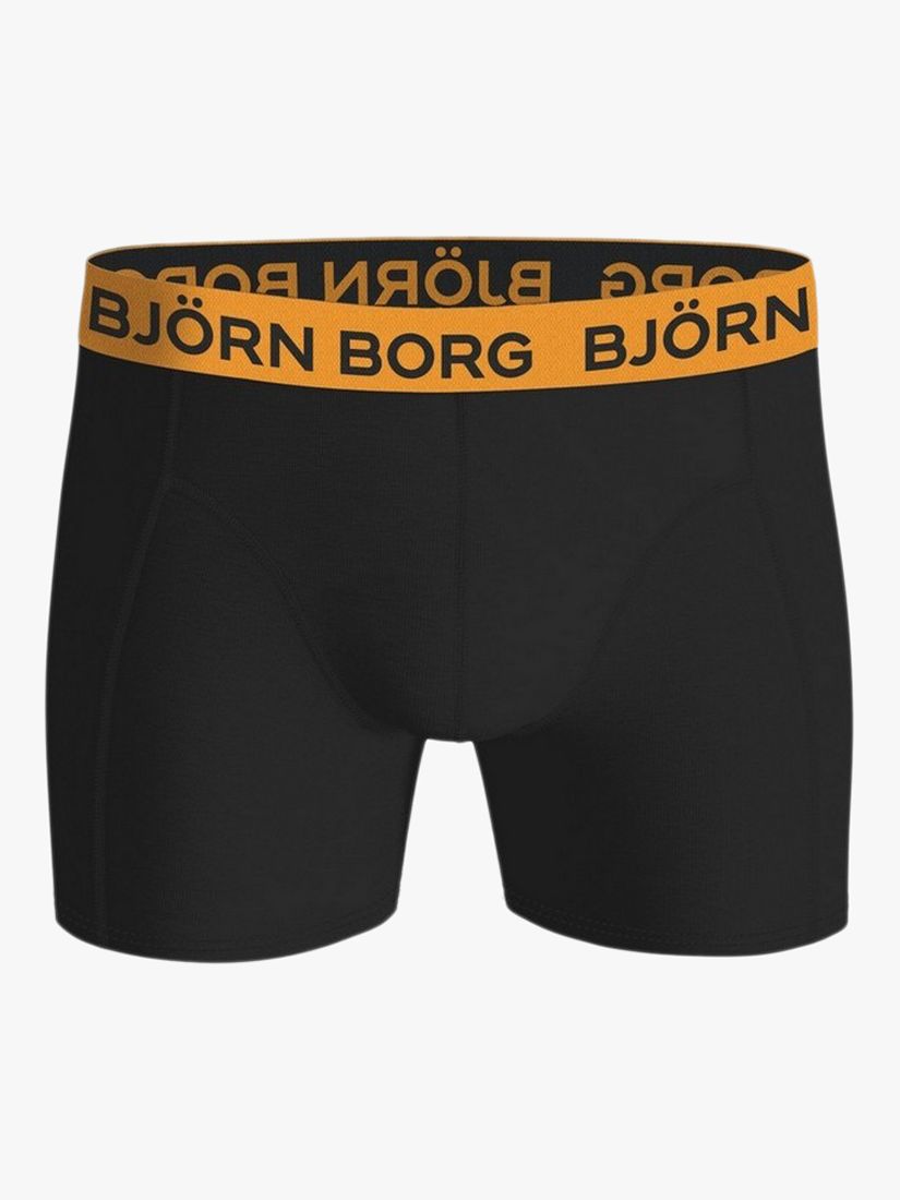 Björn Borg Cotton Blend Stretch Trunks, Pack of 3, Black/Navy at John Lewis  & Partners