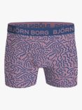 Björn Borg Cotton Stretch Boxers, Pack of 3, Dark Blue/Pink Multi
