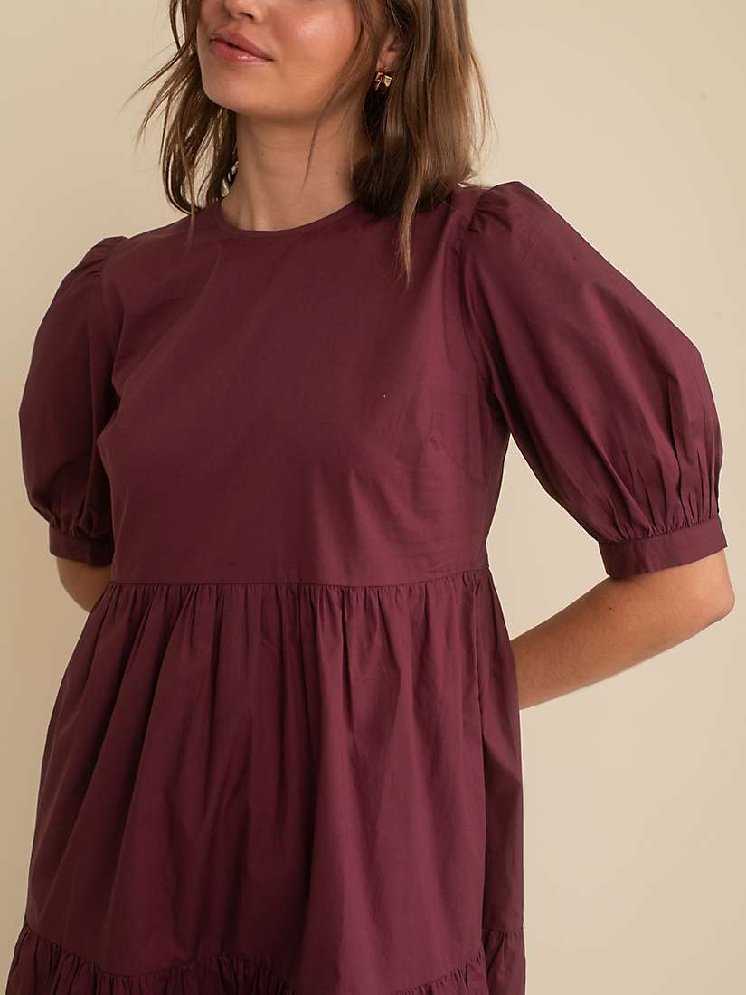Buy Nobody's Child Rochelle Tiered Midi Dress, Purple Online at johnlewis.com