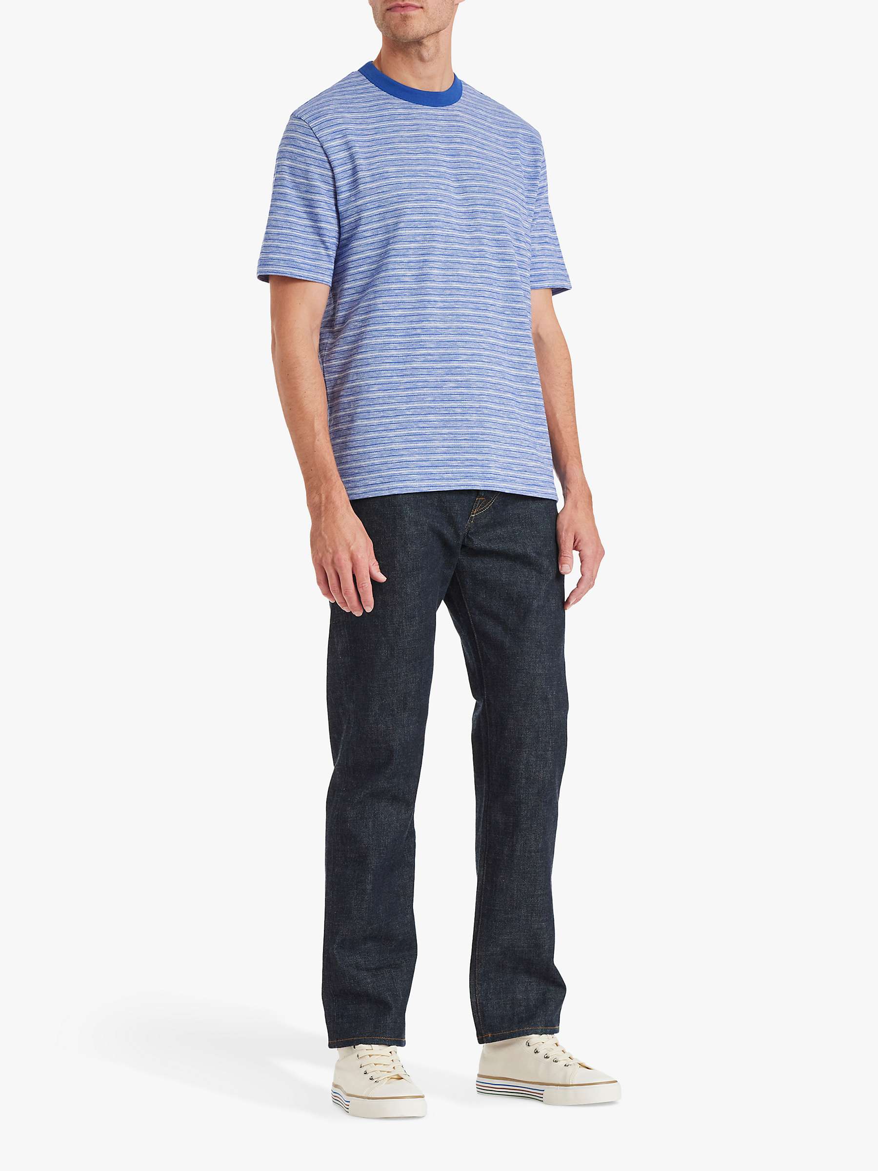 Buy Paul Smith Stripe Cotton T-Shirt, Blue/Multi Online at johnlewis.com