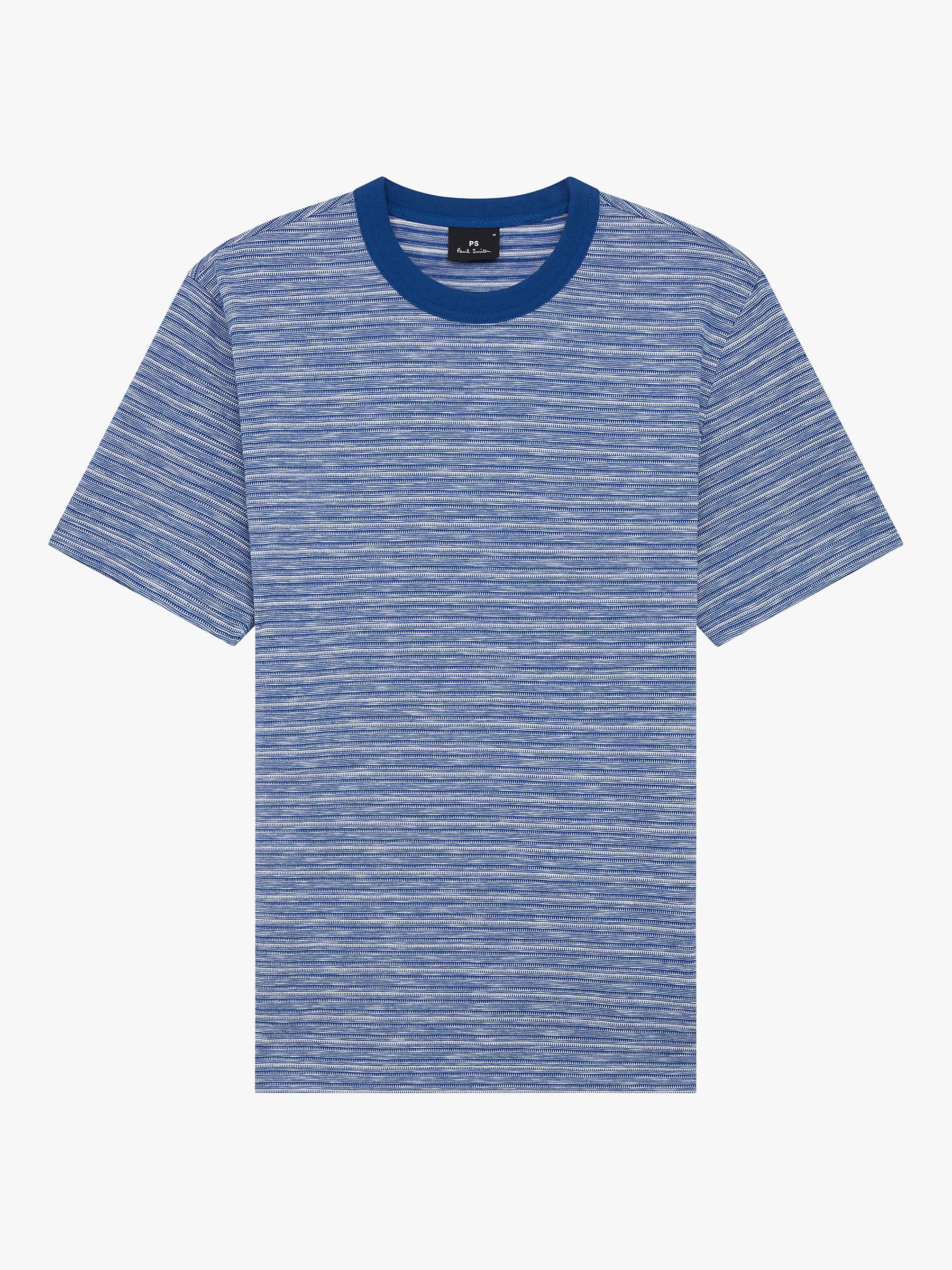 Buy Paul Smith Stripe Cotton T-Shirt, Blue/Multi Online at johnlewis.com