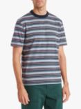 Paul Smith Organic Cotton Short Sleeve Stripe T-Shirt, Blue/Multi