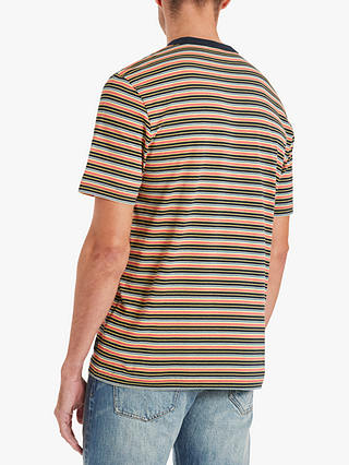 Paul Smith Organic Cotton Short Sleeve Stripe T-Shirt, Red/Multi
