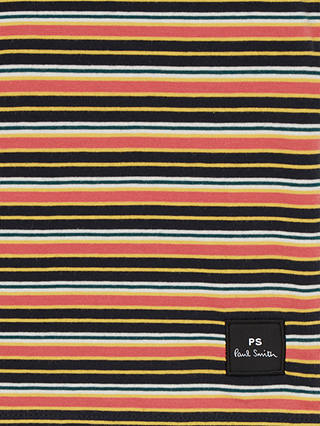 Paul Smith Organic Cotton Short Sleeve Stripe T-Shirt, Red/Multi