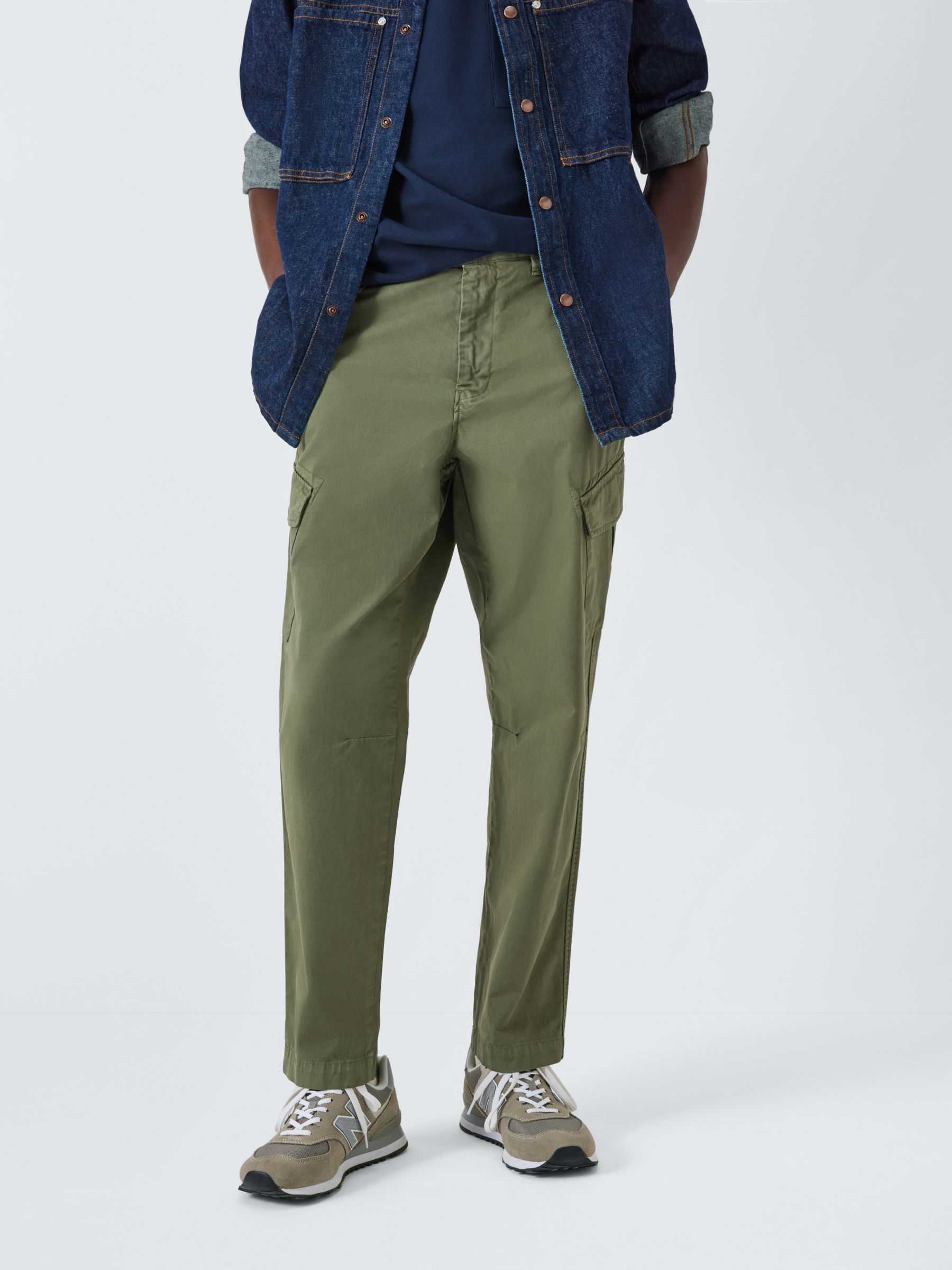 Paul Smith Organic Cotton Cargo Trousers, Green, 30R