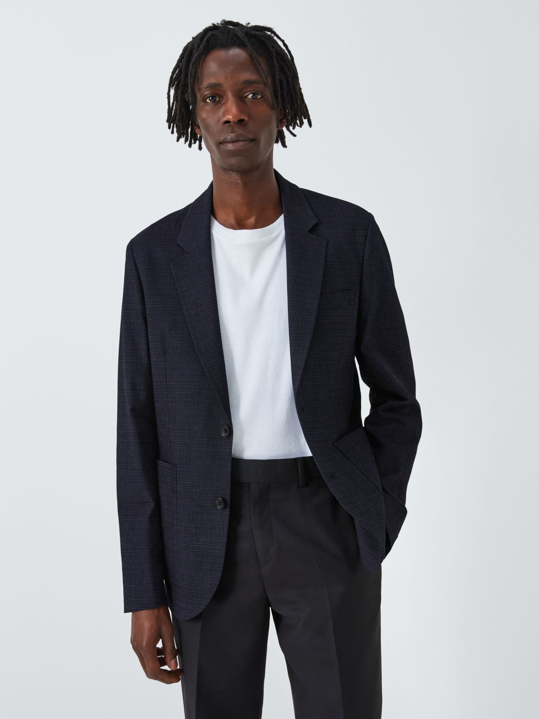 Buy Paul Smith Unlined Textured Suit Jacket, 49 Blues Online at johnlewis.com
