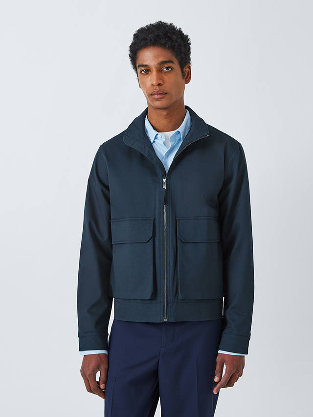 Kin Tailored Cotton Jacket, Navy