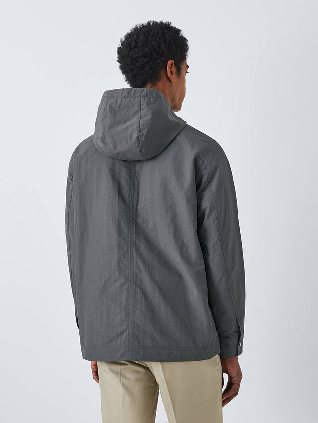 Kin Nylon Showerproof Hooded Jacket, Black