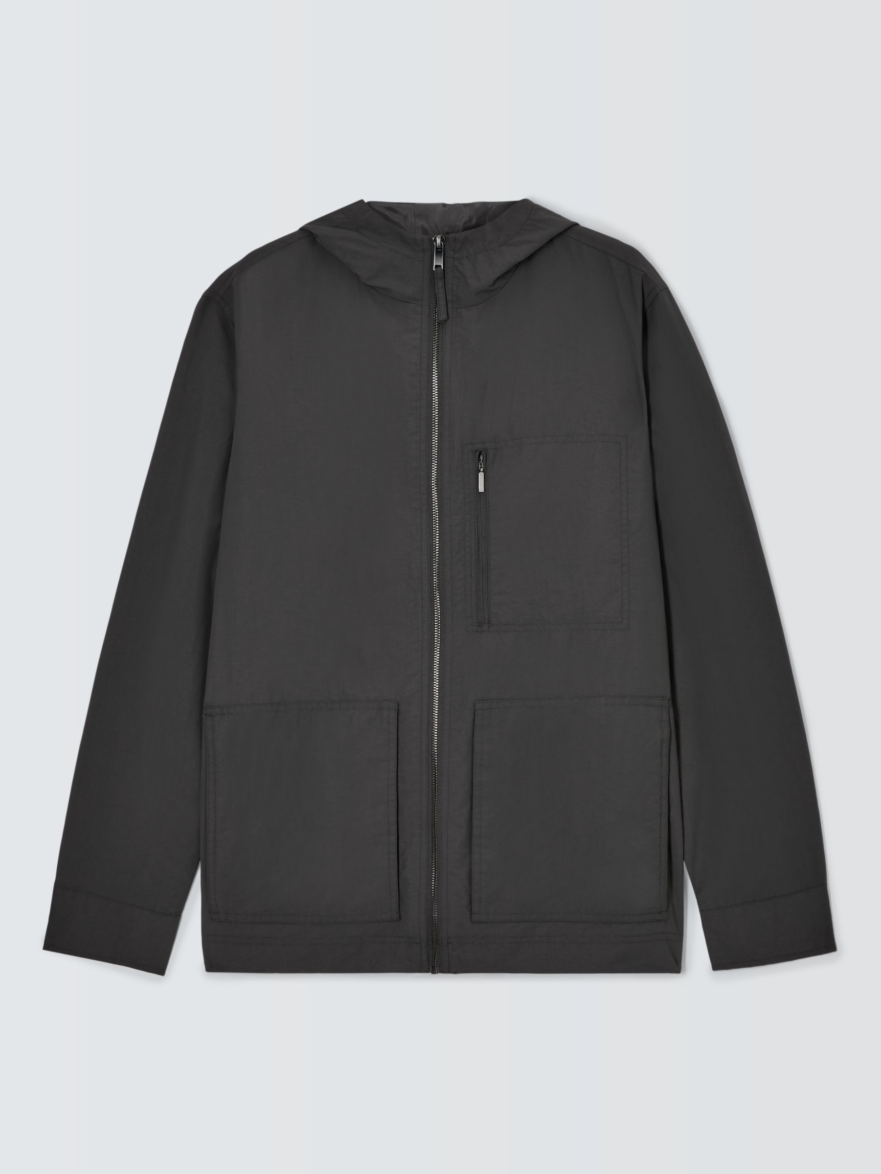 Kin Nylon Showerproof Hooded Jacket, Black, XL