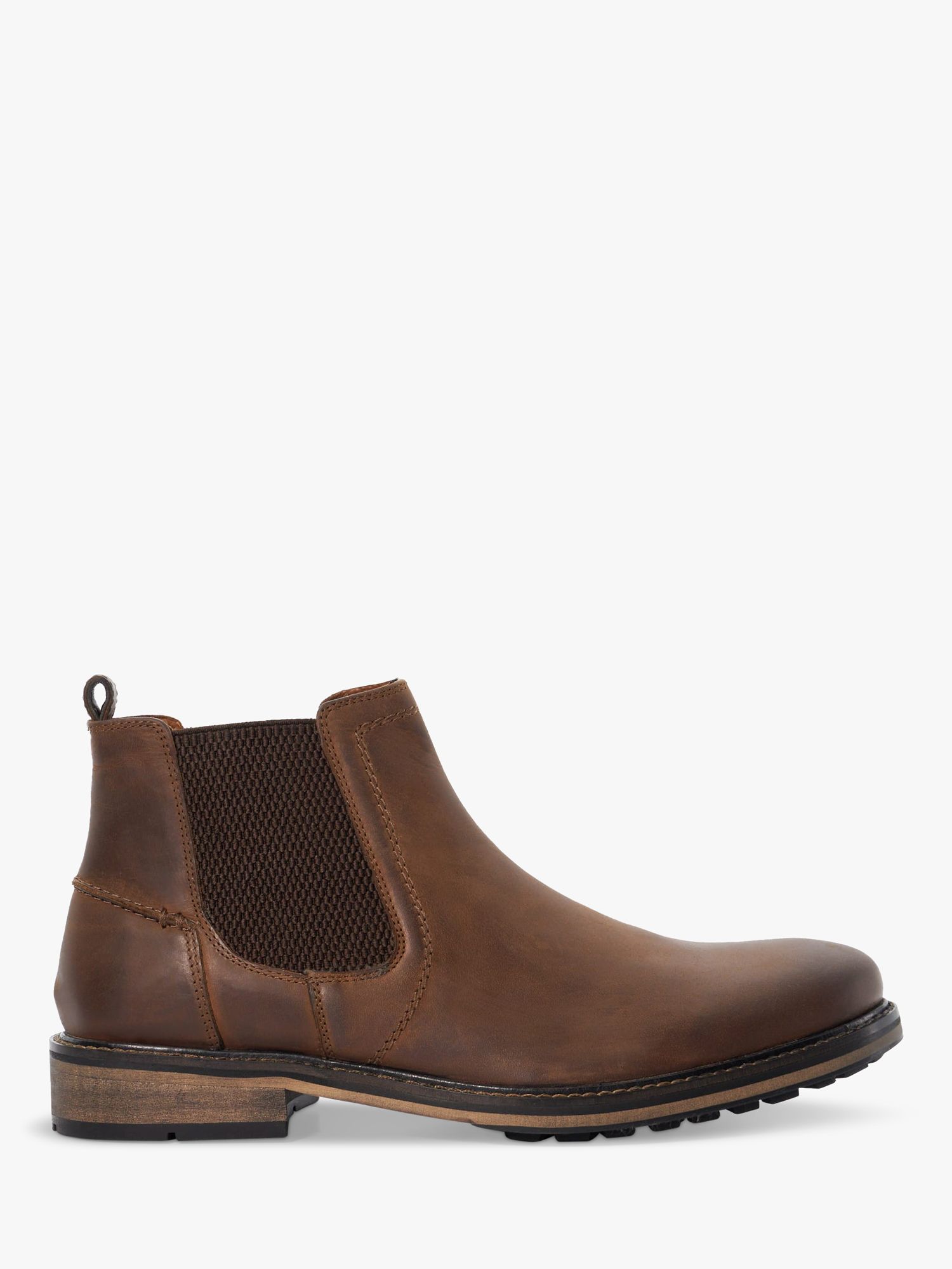 Dune Chorleys Leather Boots, Brown at John Lewis & Partners