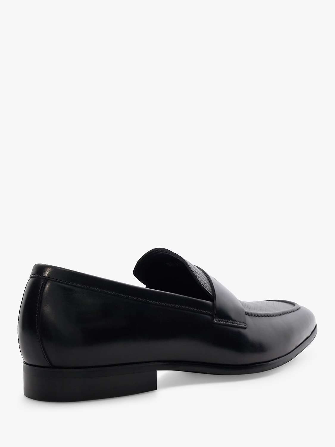 Buy Dune Silvester Saffiano Leather Dress Loafers, Black Online at johnlewis.com