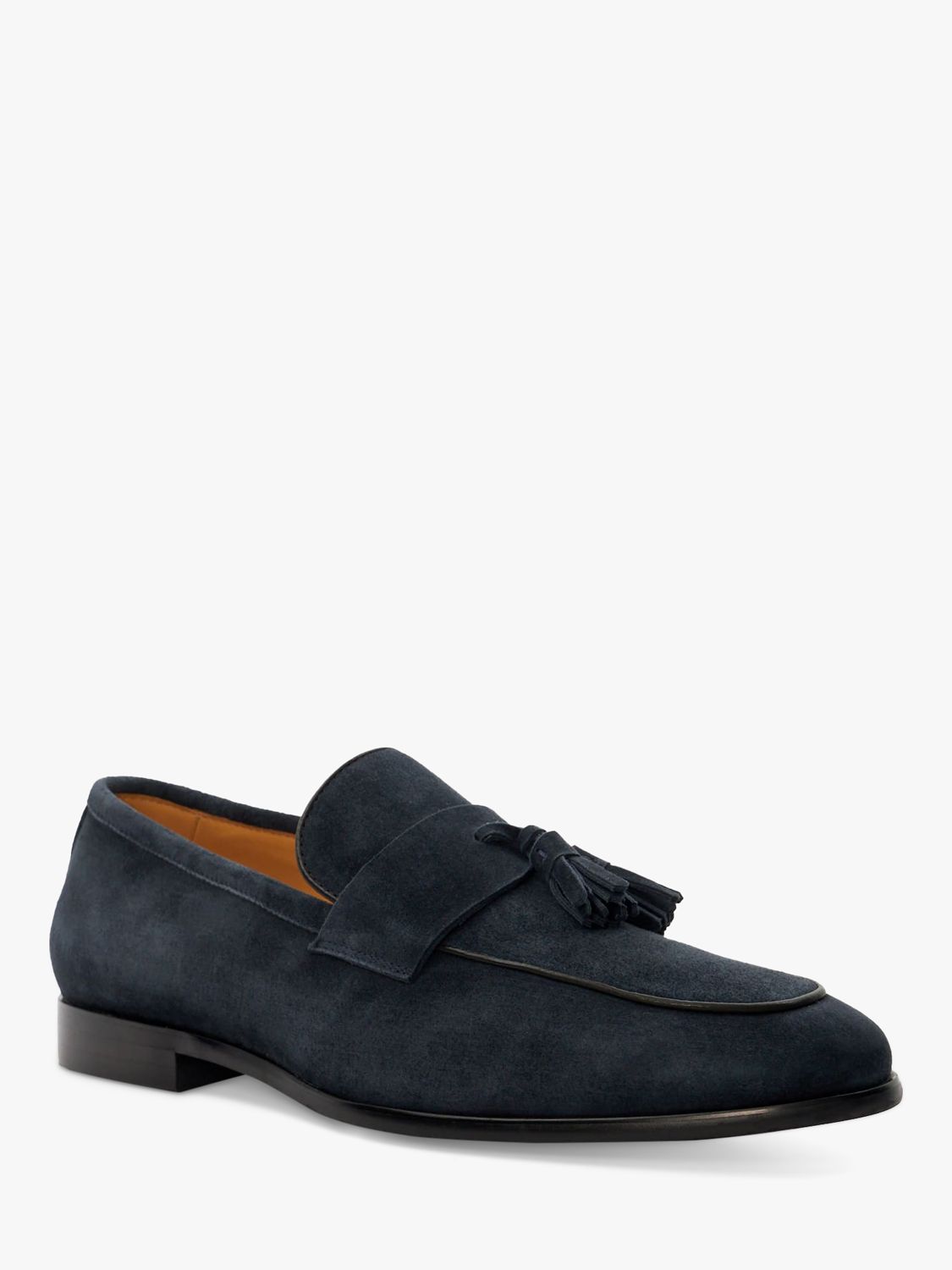 Dune Saxxton Suede Tassle Loafers, Navy at John Lewis & Partners