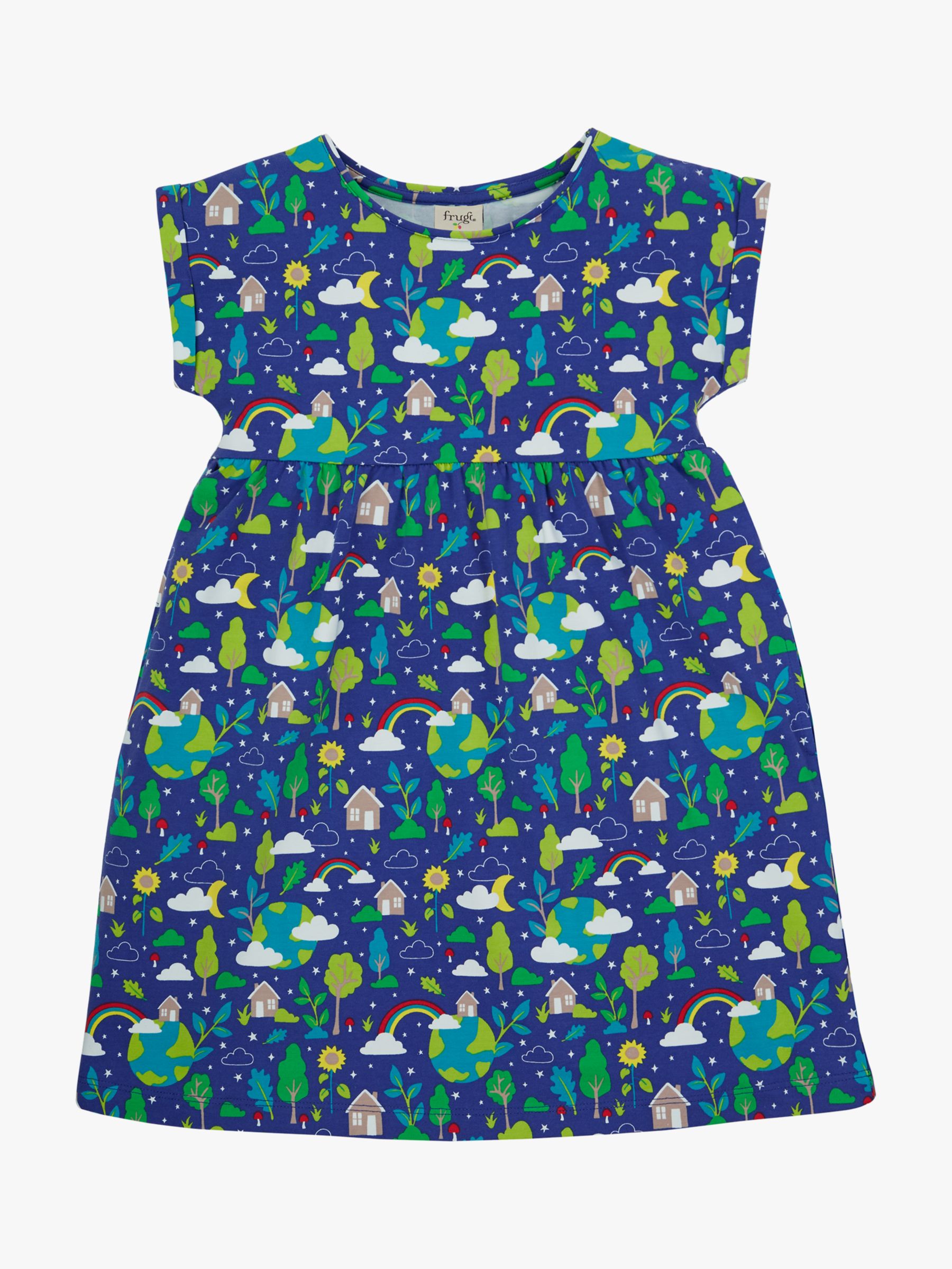 Frugi Kids' Celia Organic Cotton Blend Print Dress, Earth Day at John ...