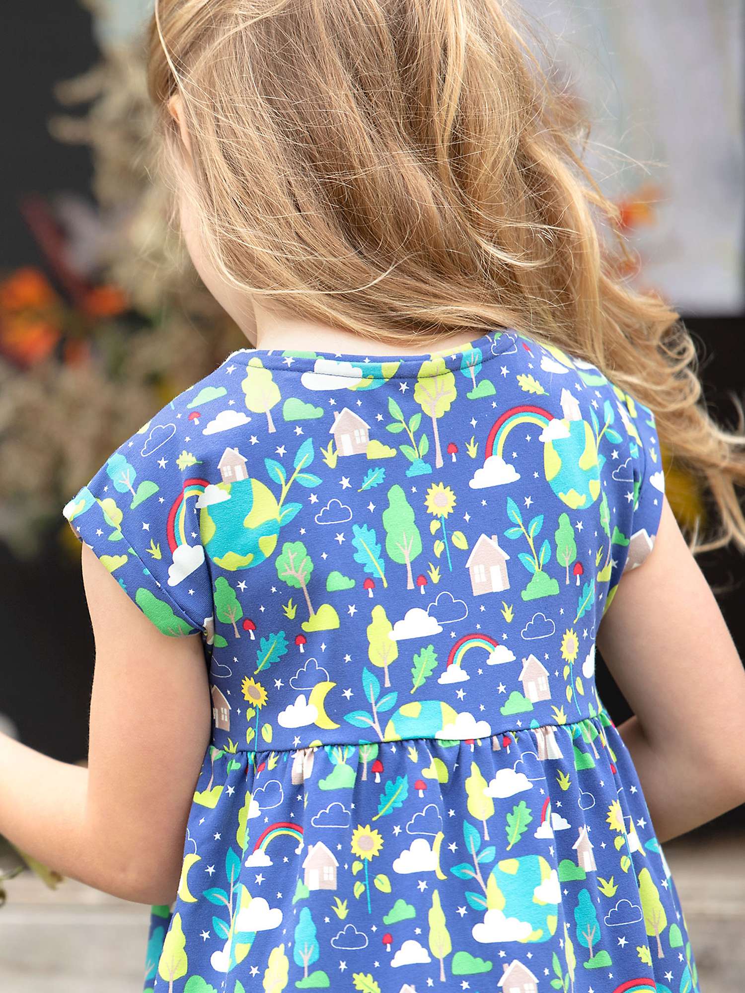 Buy Frugi Kids' Celia Organic Cotton Blend Print Dress, Earth Day Online at johnlewis.com