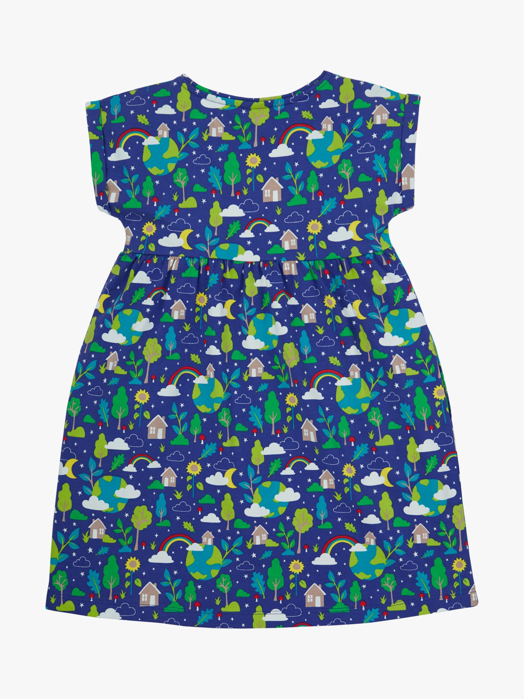 Buy Frugi Kids' Celia Organic Cotton Blend Print Dress, Earth Day Online at johnlewis.com