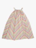 Frugi Kids' Tallulah Trapeze Organic Cotton Dress, Beach Stripe, Beach Stripe