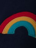 Frugi Baby Switch Character Rainbow Organic Cotton Crawlers, Indigo
