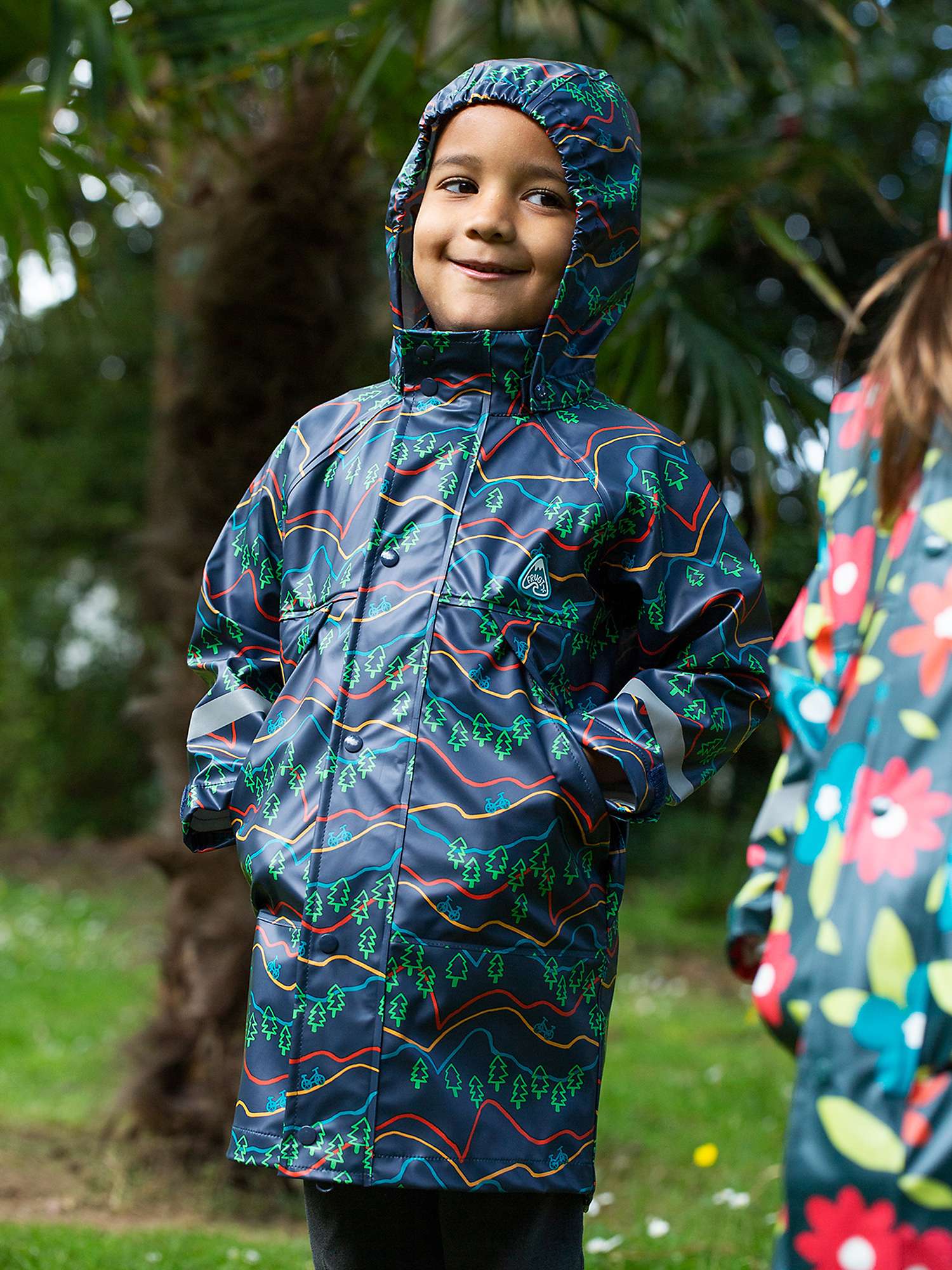 Buy Frugi Kids' Rainy Days Waterproof Coat, Rosehip/Rabbit Online at johnlewis.com