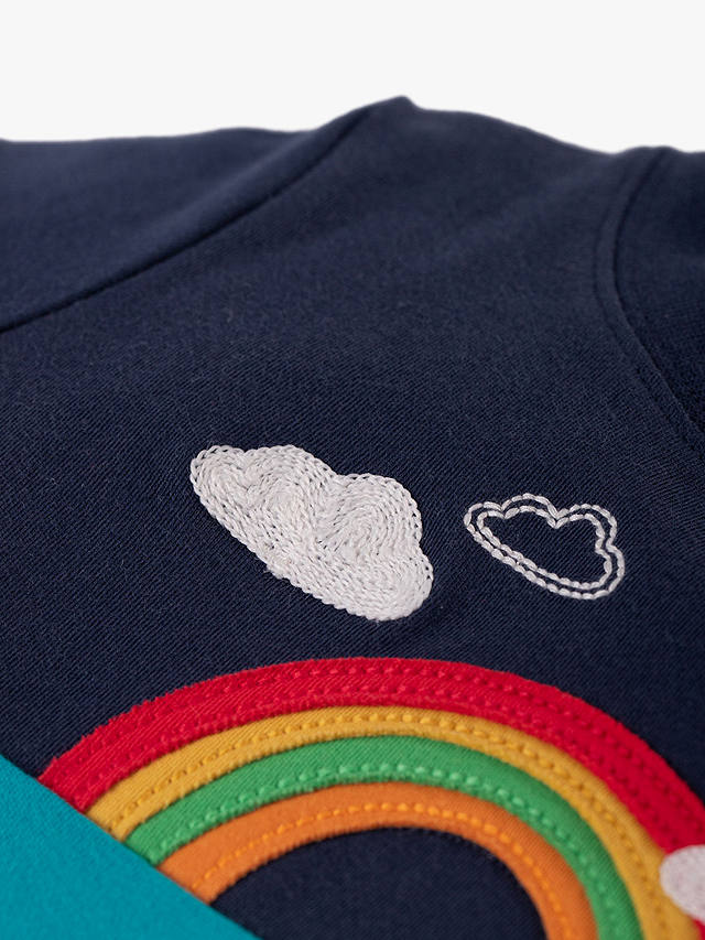 Frugi Baby Switch Penryn Organic Cotton Panel T-Shirt, Rainbow/Whale ...