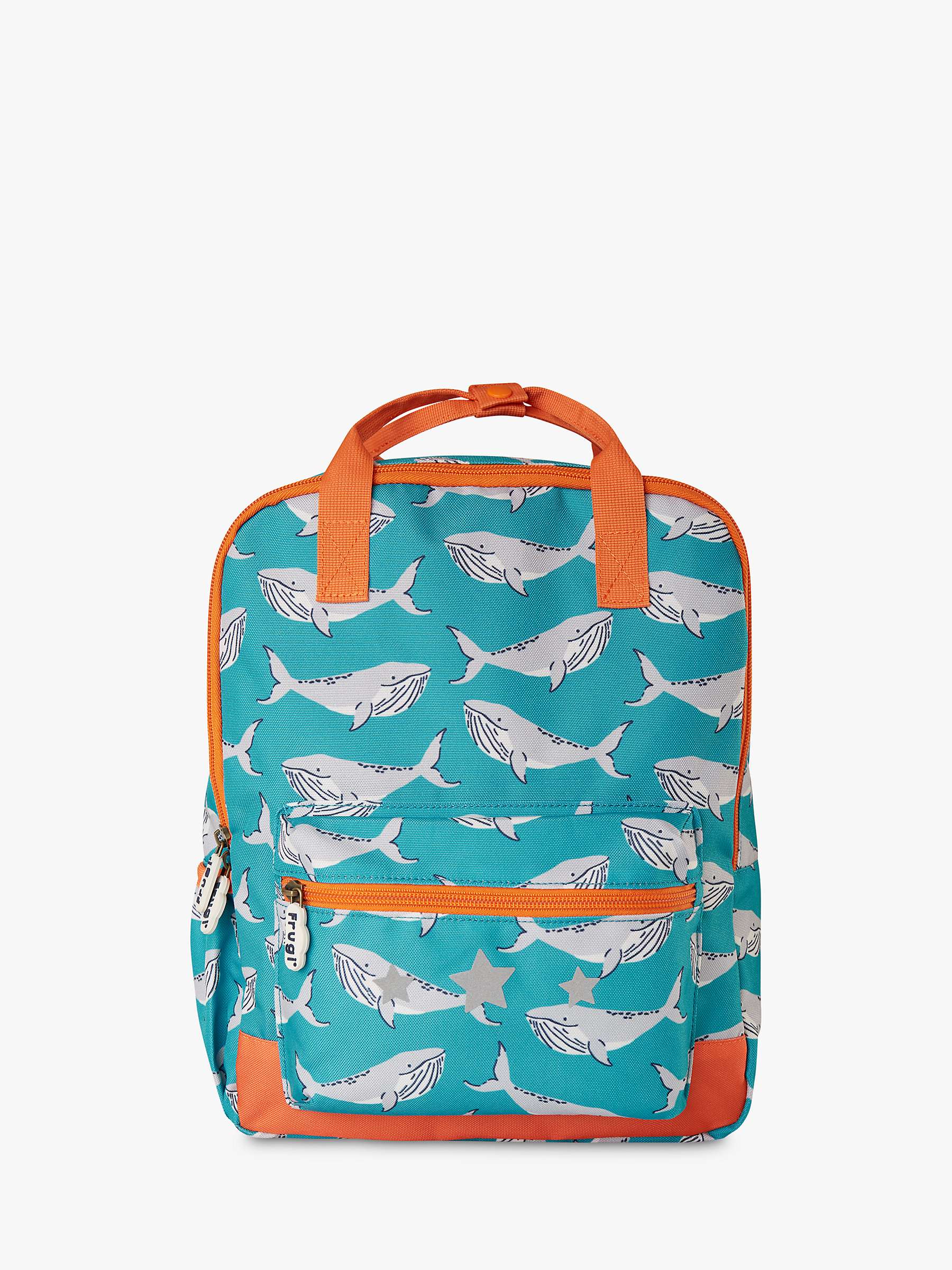 Buy Frugi Kids' Explorers Camper Whales Backpack, Blue Online at johnlewis.com
