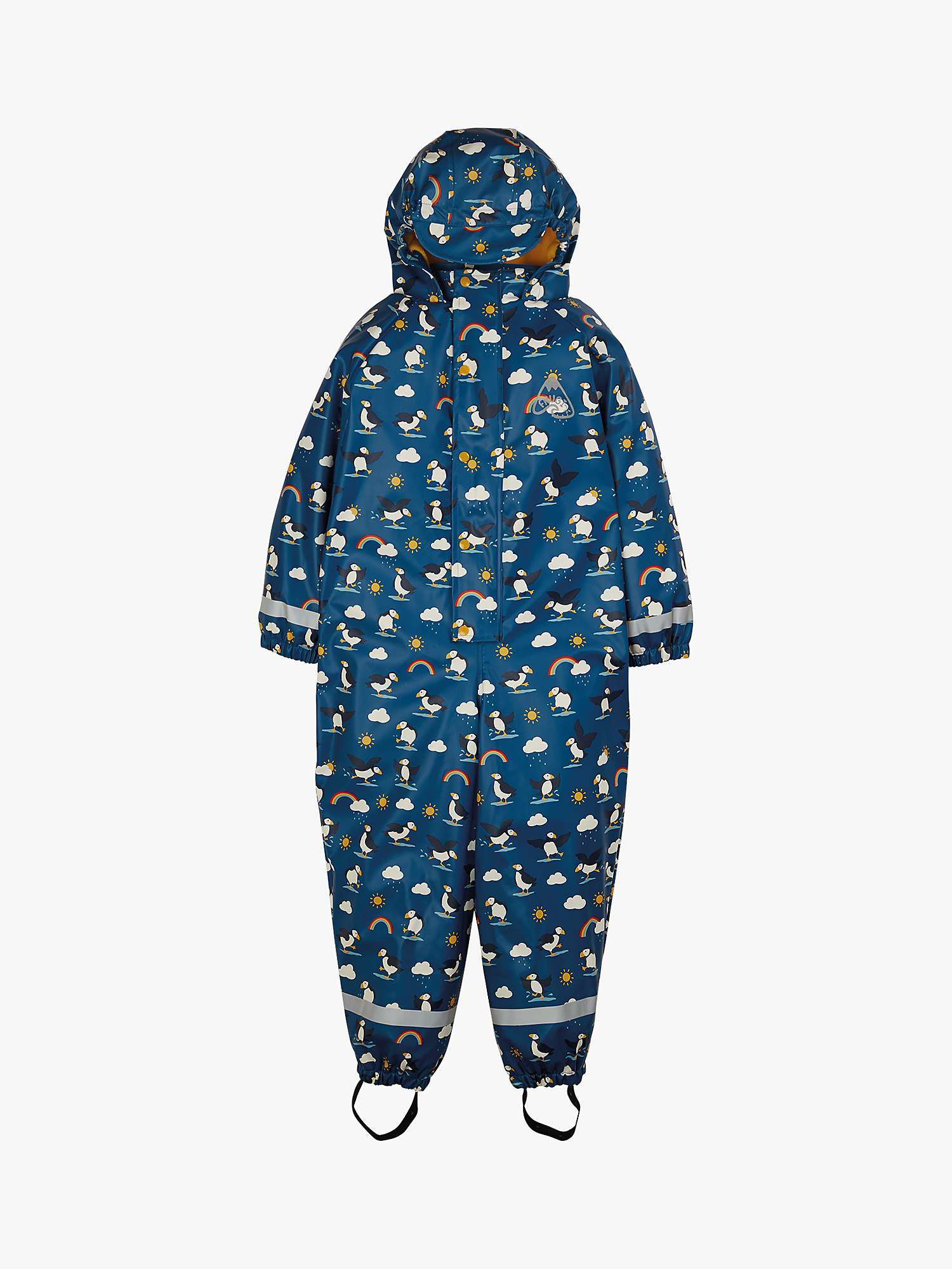 Buy Frugi Baby Puffin Puddle Buster All-in-One Waterproof Suit, Blue/Multi Online at johnlewis.com