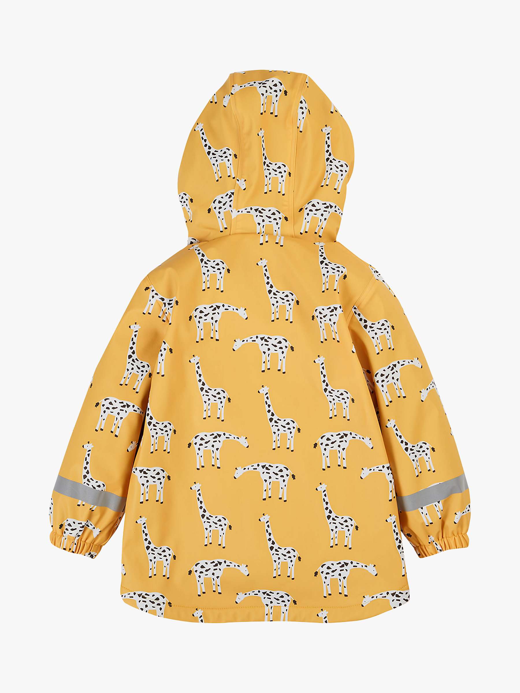 Buy Frugi Kids' Puddle Buster Waterproof Coat, Bumblebee Giraffe Online at johnlewis.com
