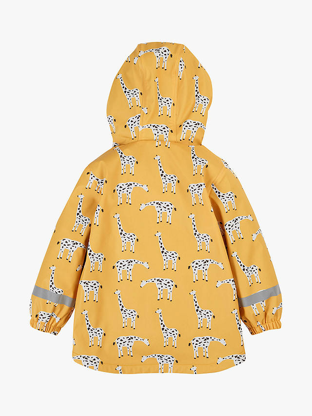 Frugi Kids' Puddle Buster Waterproof Coat, Bumblebee Giraffe