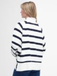 Barbour Longfield Stripe Sweatshirt, Cloud/Navy, Cloud/Navy