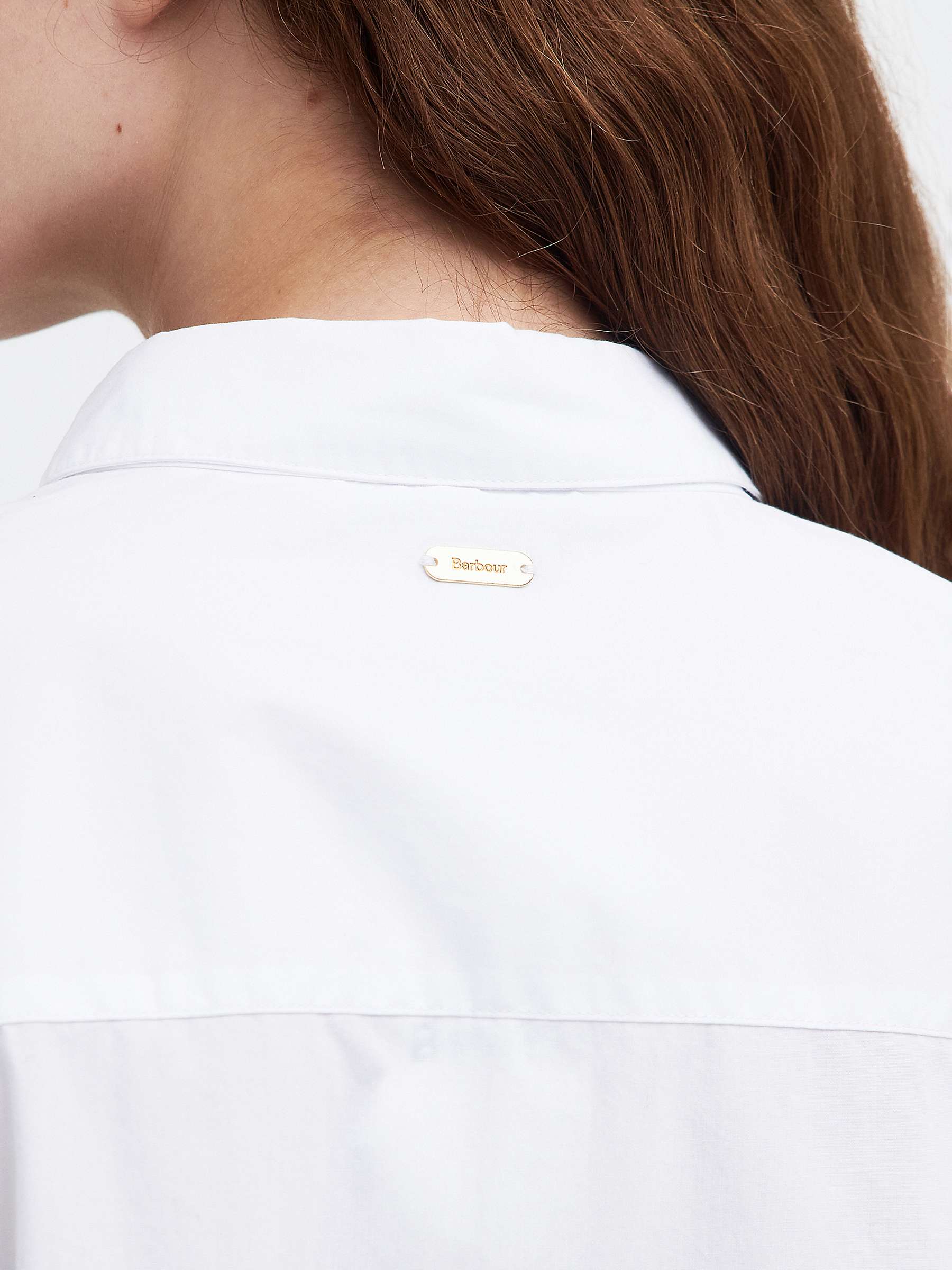 Buy Barbour Catherine Oversized Cotton Shirt, White Online at johnlewis.com