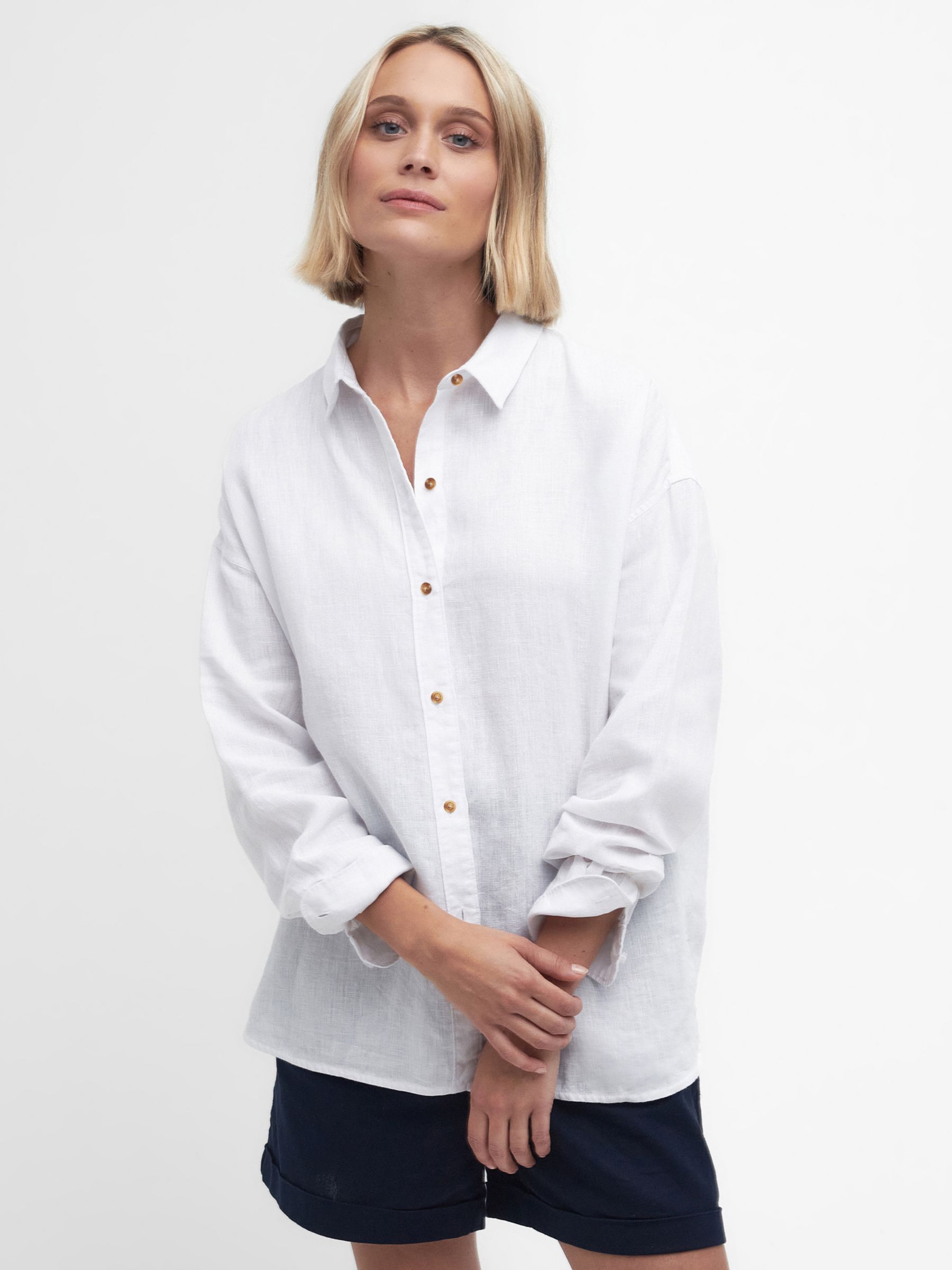 Buy Barbour Hampton Linen Shirt Online at johnlewis.com