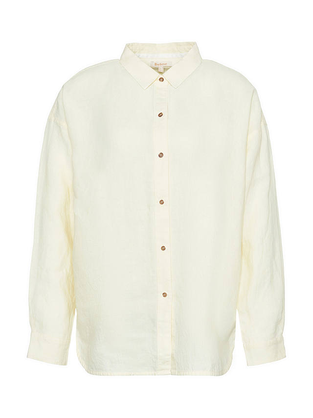 Barbour Hampton Linen Shirt, Lemon Souffle
