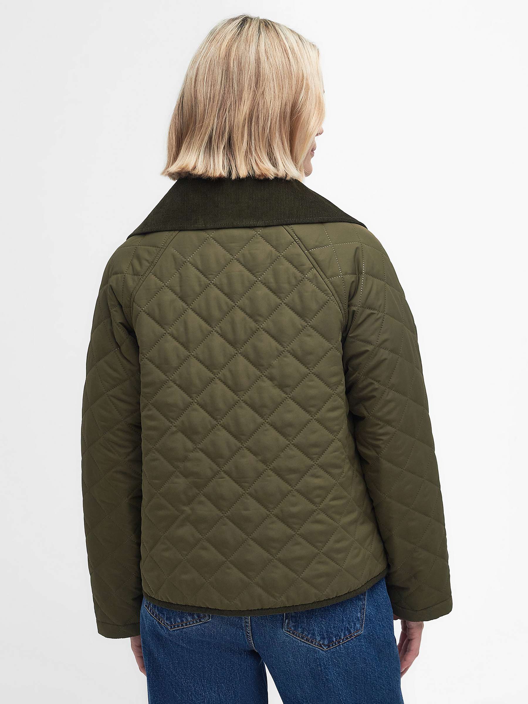 Buy Barbour Gosford Quilted Jacket, Army Green Online at johnlewis.com