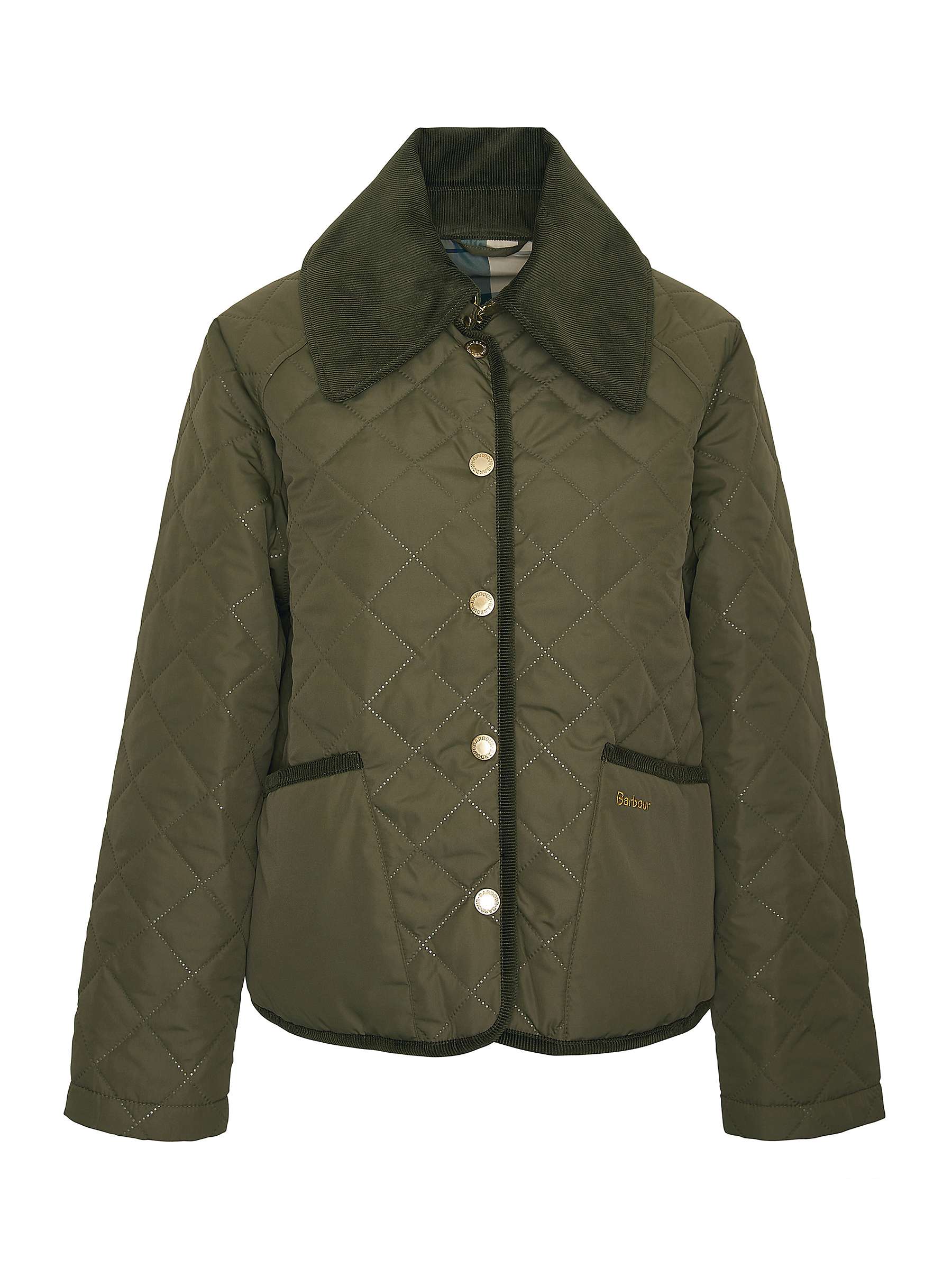 Buy Barbour Gosford Quilted Jacket, Army Green Online at johnlewis.com