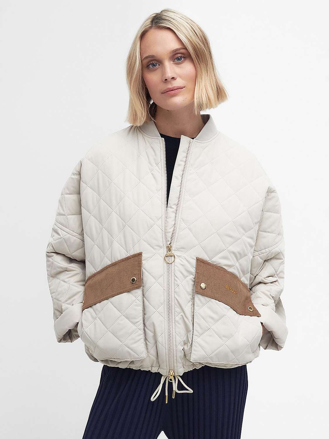 Buy Barbour Bowhill Quilted Jacket, French Oak Online at johnlewis.com