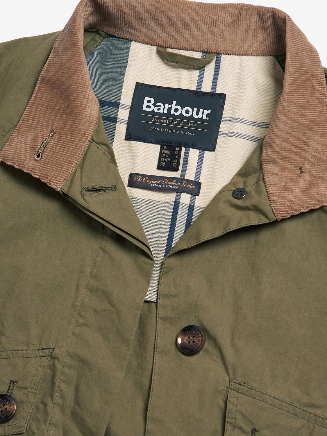 Buy Barbour Crowdon Showerproof Jacket, Dusky Green Online at johnlewis.com