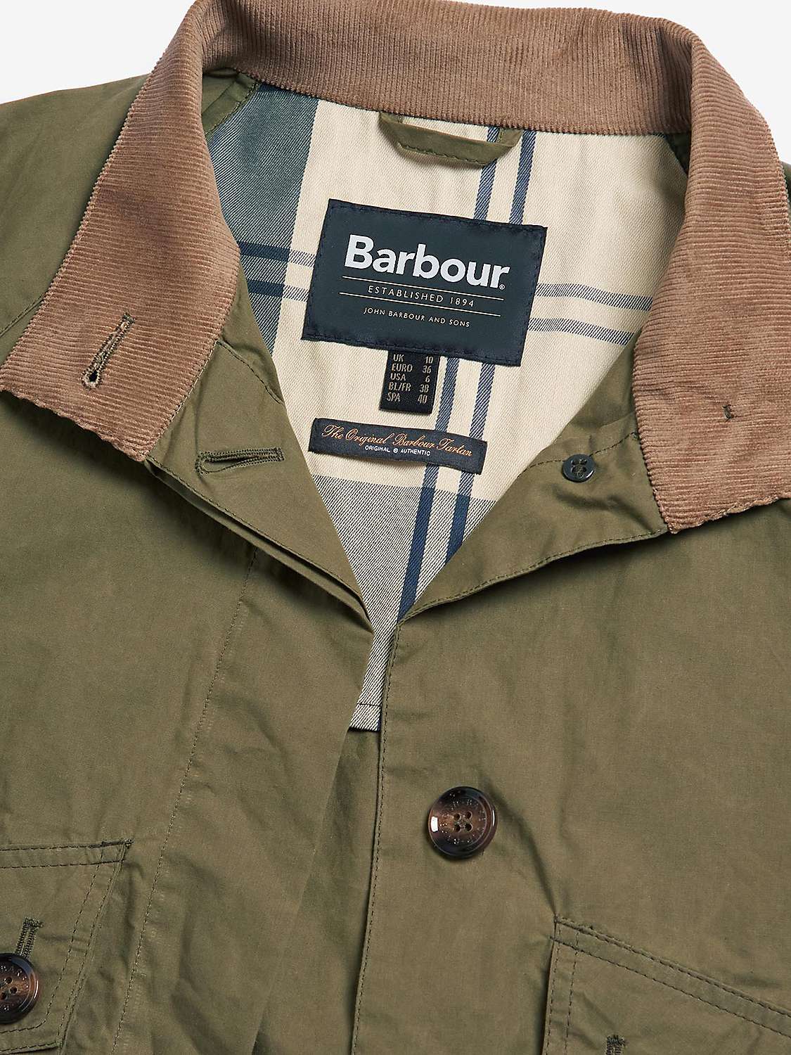 Buy Barbour Crowdon Showerproof Jacket, Dusky Green Online at johnlewis.com