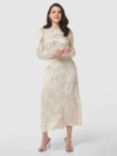 Closet London Jacquard Midi Dress, Cream