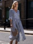 Closet London Polka Dot Panel Midi Dress