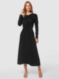 Closet London Jacquard Twist Dress, Black