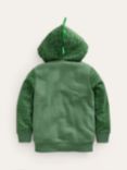 Mini Boden Kids' Novelty Crocodile Zip Through Hoodie, Green, Green