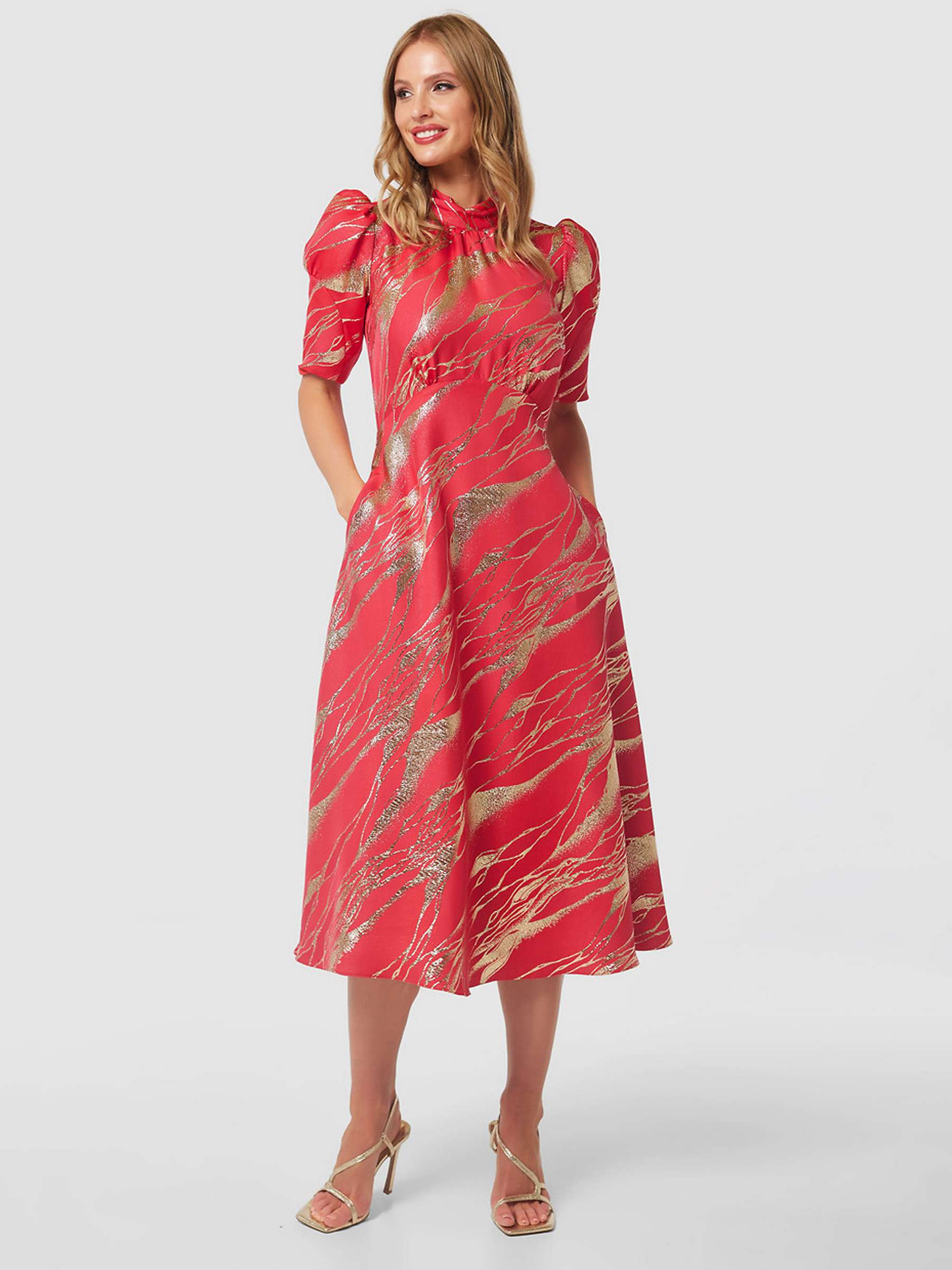 Buy Closet London Jacquard Stripe Dress, Red Online at johnlewis.com