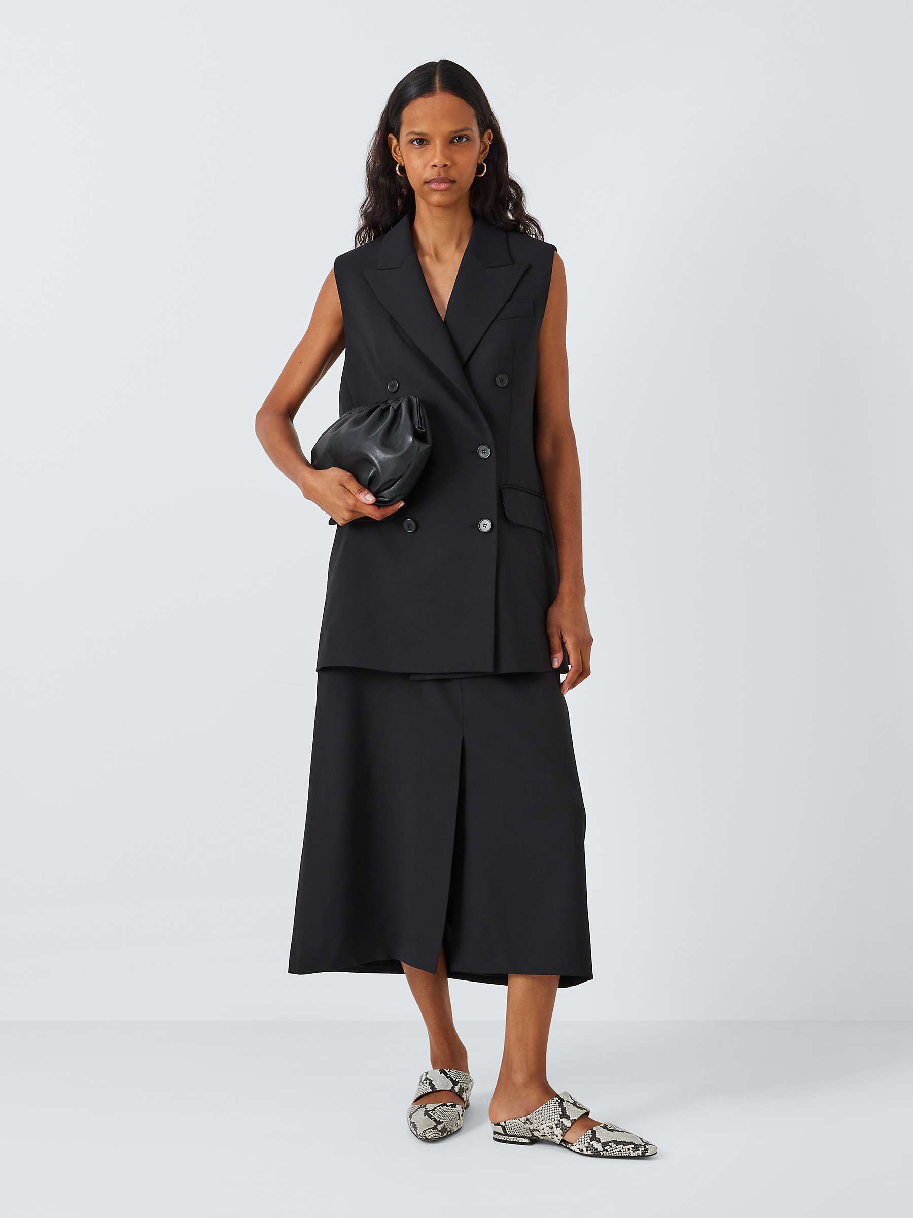Buy John Lewis A-Line Wool Blend Skirt, Black Online at johnlewis.com