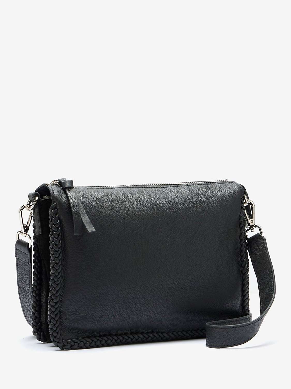 Buy Mint Velvet Leather Cross Body Bag, Black Online at johnlewis.com