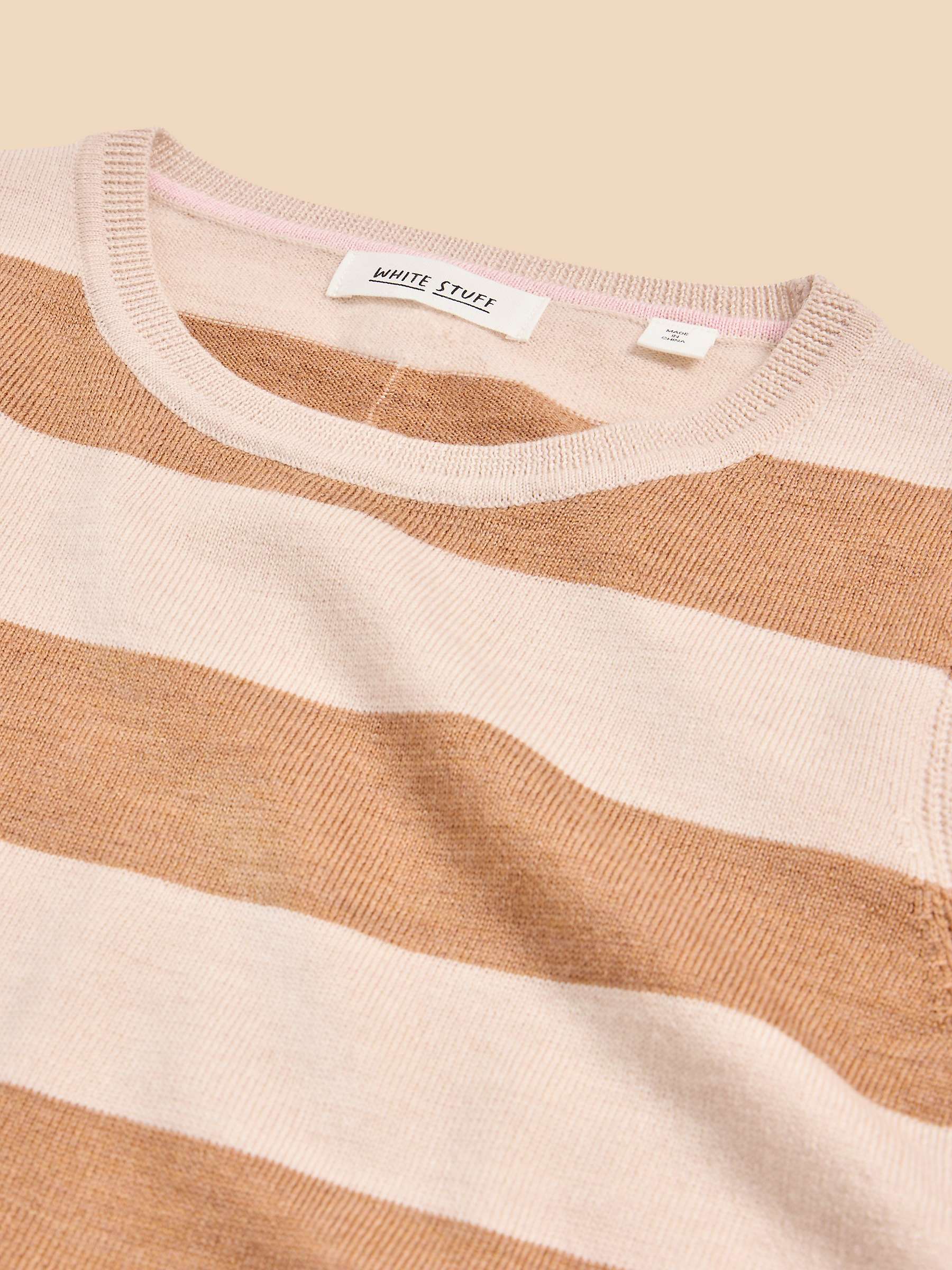 Buy White Stuff Merino Wool Fine Knit Stripe Jumper, Natural/Multi Online at johnlewis.com