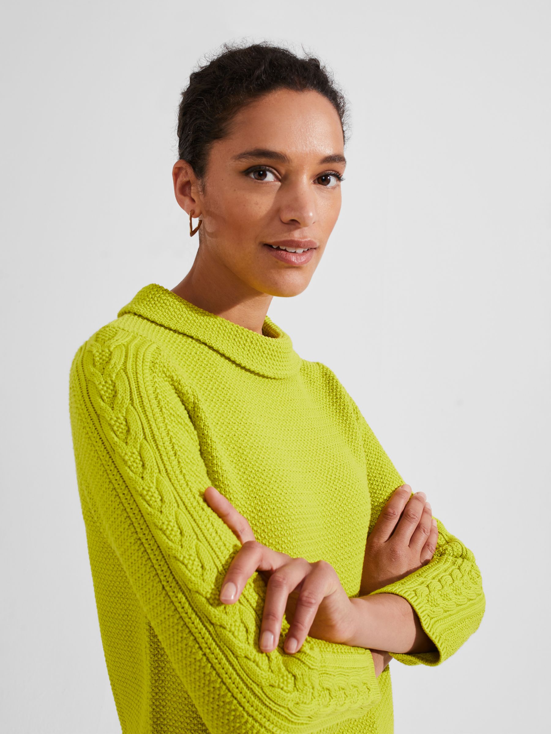 Buy Hobbs Camilla Cable Knit Detail Jumper Online at johnlewis.com
