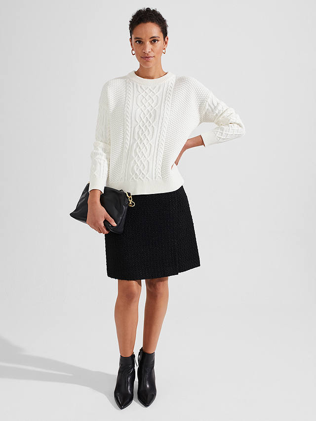 Hobbs Emmy Wool Blend Knit Mini Skirt, Black