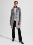 Hobbs Petite Tilda Wool Coat, Grey