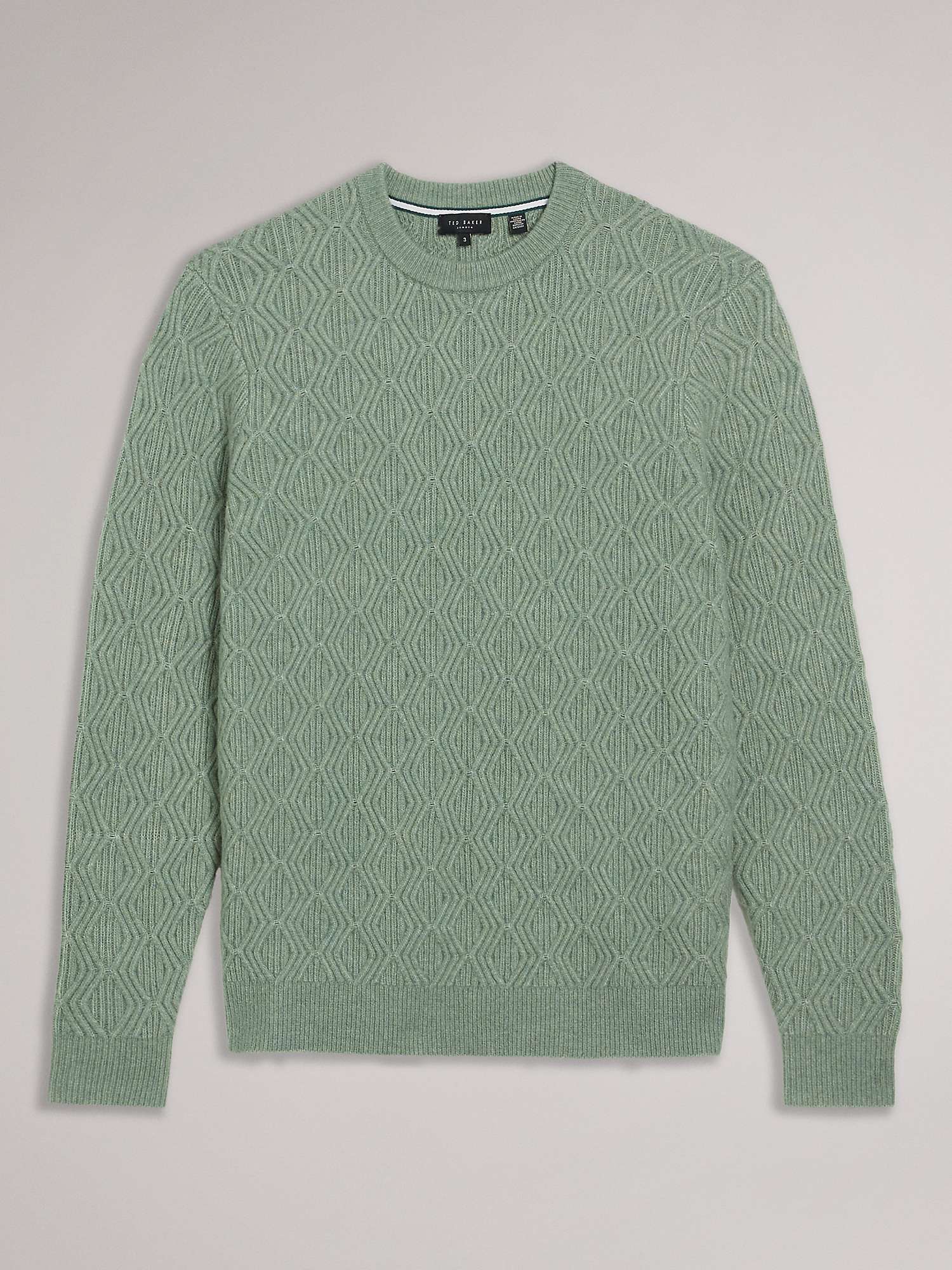 Buy Ted Baker Atchet Long Sleeve Textured Cable Crew Neck Jumper Online at johnlewis.com